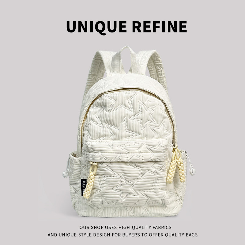 背包女高颜值百搭2025新款双肩包高中生学院风休闲上课时尚小书包