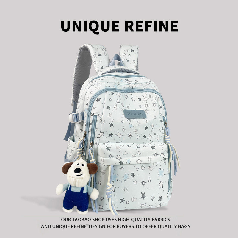 1220*新品 书包女学院风轻便背包初中生大容量上课包高中生双肩包