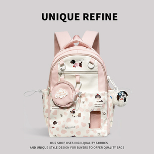 0516#新品 2025新款上课书包女初中高中生舒适宽肩带大容量双肩包