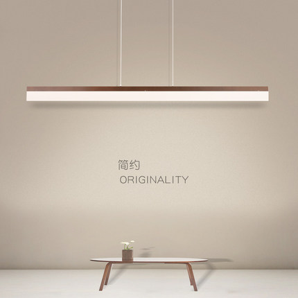 现代简约LED个性餐厅吊灯创意直条亚克力长条一字办公室工程灯具