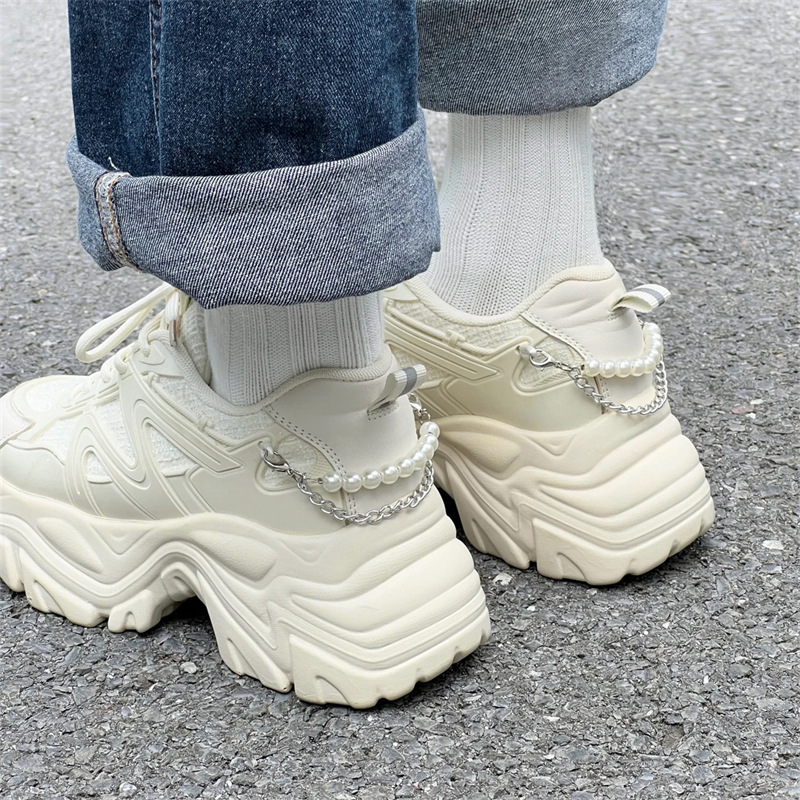 2025春秋厚底增高老爹鞋女显脚小