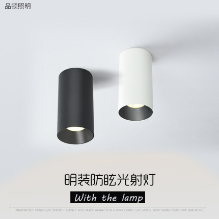 led明装射灯北欧个性创意吊顶客厅家用天花灯免开孔7W12w防眩射灯