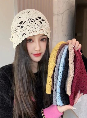针织帽休闲女春夏薄款套头帽
