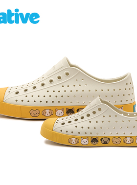 2025native Jefferson亲子洞洞鞋沿条动物沙滩鞋夏季透气包头凉鞋