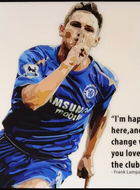 弗兰克兰帕德Frank Lampard切尔西传奇球员泰国keetatat波普挂画