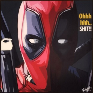 漫威英雄死侍Deadpool泰国keetatat 波普艺术装饰挂画