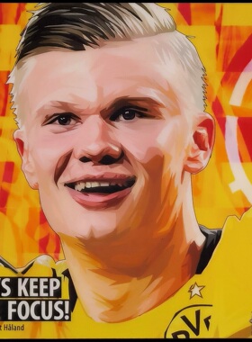 前锋埃尔林·哈兰德Erling Haaland泰国波普艺术足球球星挂画