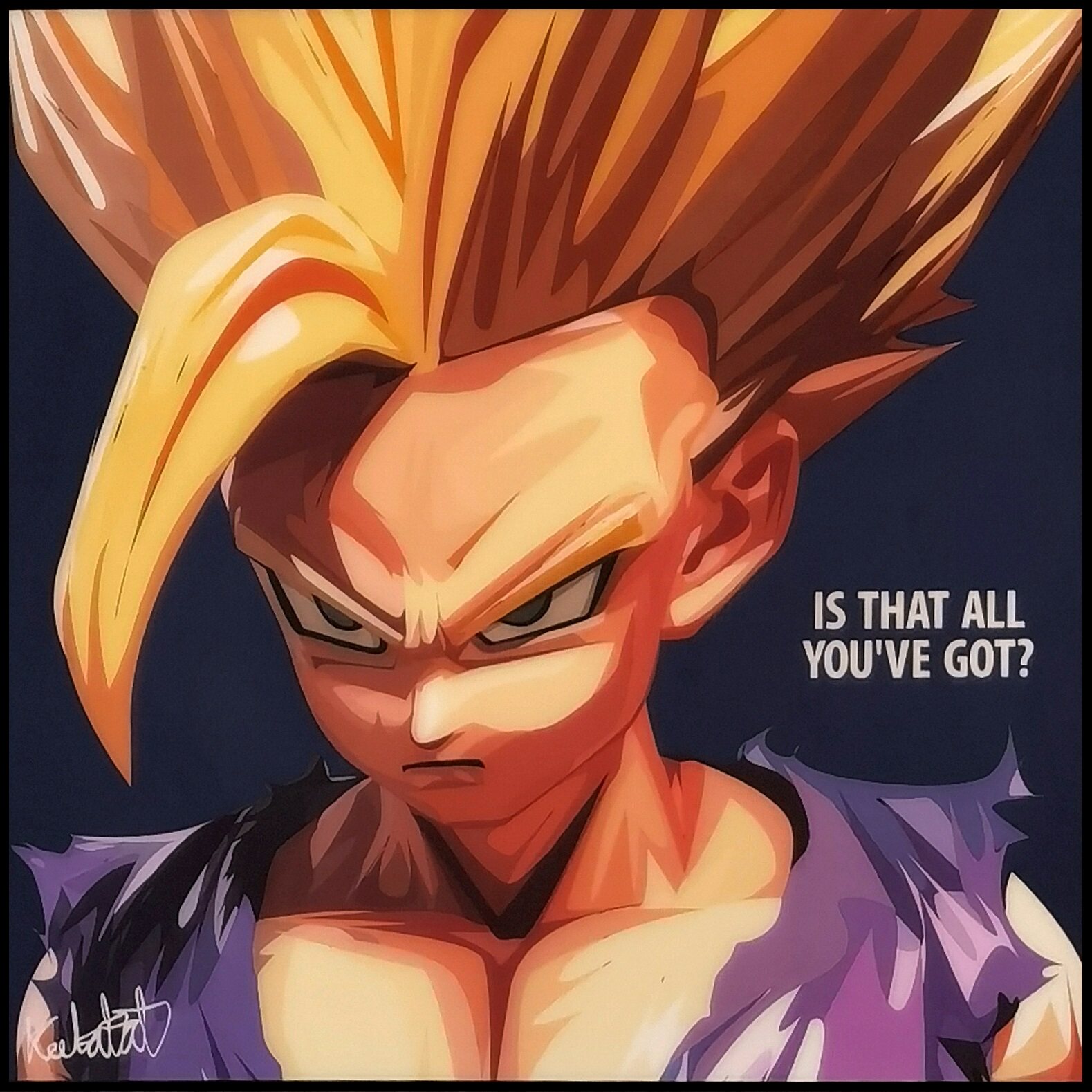 孙悟饭龙珠超级赛亚人挂画