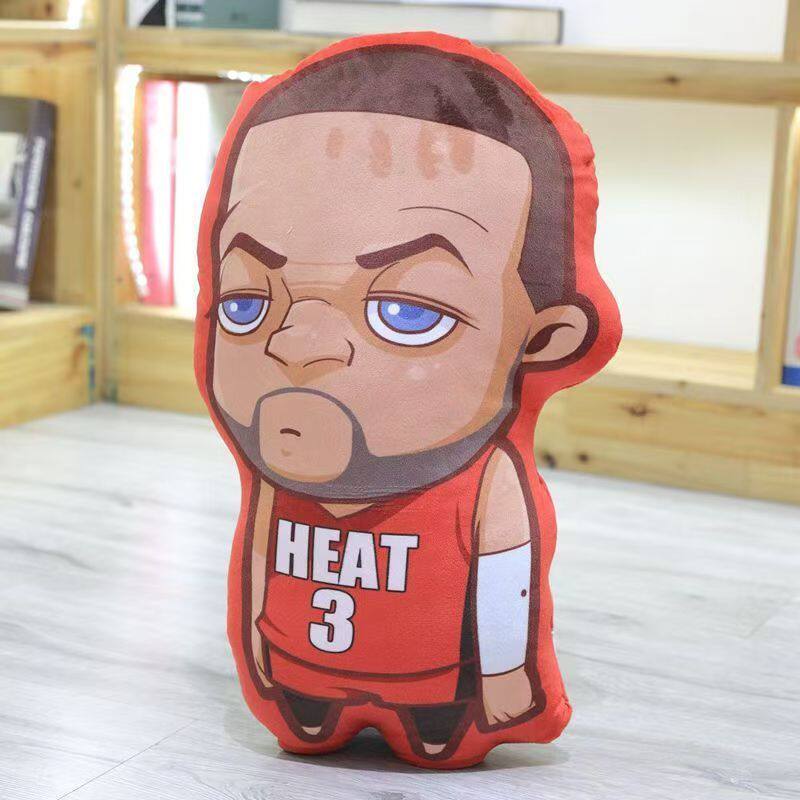 卡通NBA篮球明星车载抱枕公仔