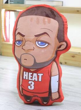 卡通NBA篮球明星车载抱枕公仔