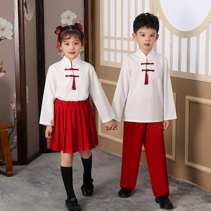 六一儿童大合唱团服诗歌朗诵中国风汉服演出服中小学生运动会班服