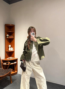 非实价高端定制2026春季新款时尚百搭宽松显瘦高级感短款皮外套女