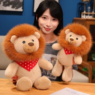 仿真狮子毛绒玩具公仔森林动物狮子王动物园旅游纪念品儿童陪伴娃