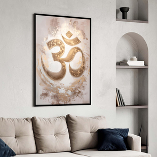 瑜伽符号装饰画普拉提练功房挂画产后修复瘦身塑形壁画工作室墙画