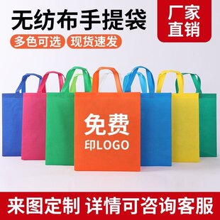定制定制无纺布手提袋定做网红暗扣服装店挎肩通勤包教育宣传手拎
