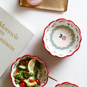 蓝莲花家居创意陶瓷碗