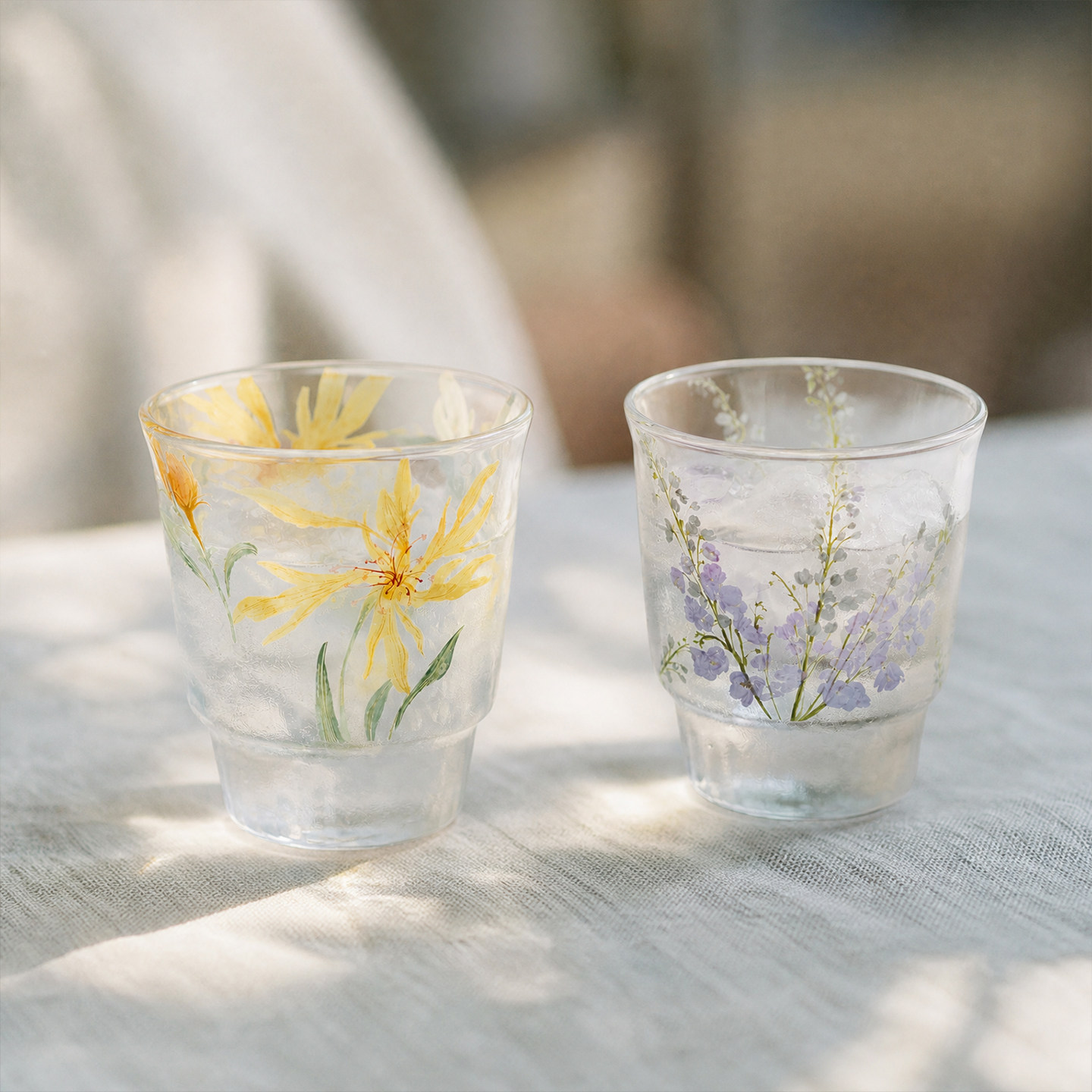 蓝莲花家居玻璃杯水杯2026新款高硼硅家用咖啡杯子茶杯女士高颜值