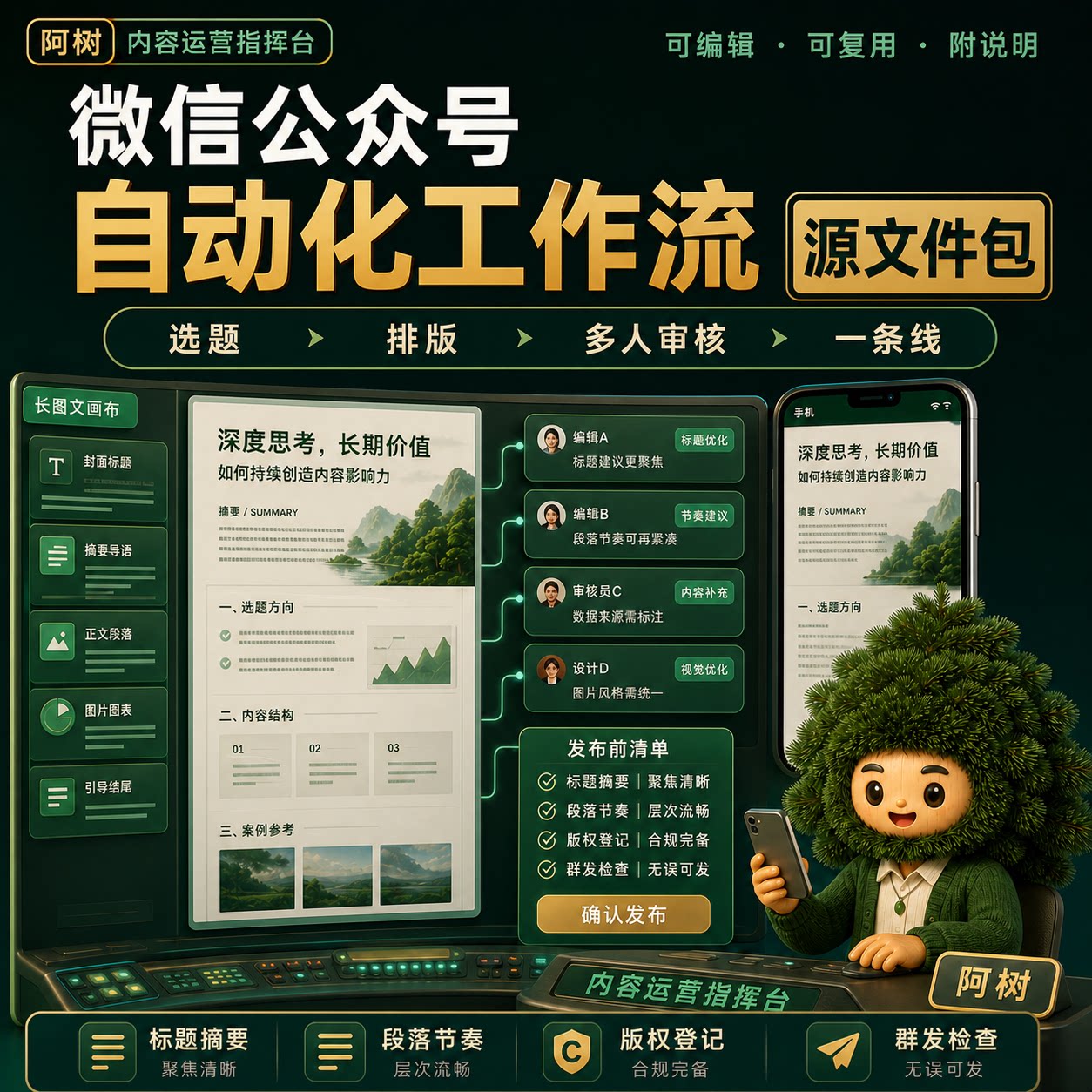 微信公众号自动化长图文工作流源设计素材/源文件