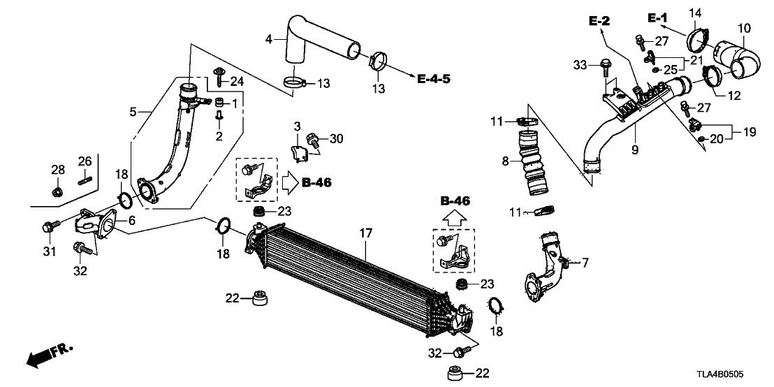 本田原厂中冷器胶粒 上胶套/下胶套 适用17-19crv