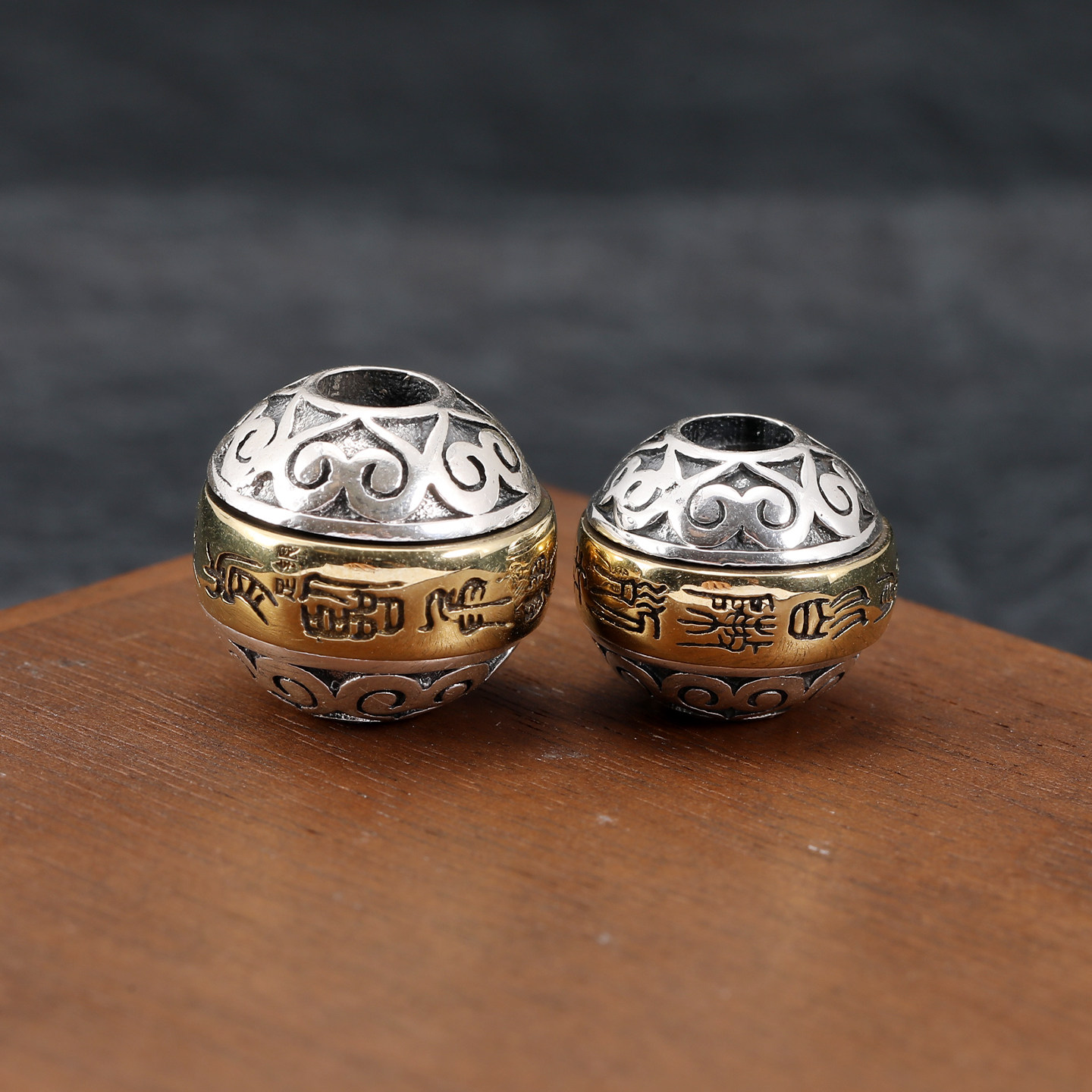 足银可转动九字真言穿孔diy散珠吊坠手工配件隔珠本命年银珠子,饰品/流行首饰/时尚饰品新,银饰吊坠,淘宝优惠券,粉丝福利购,淘宝优惠卷