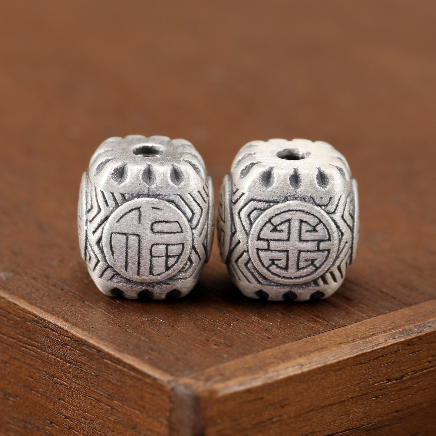 足银S999福字手链隔珠diy配件3D硬银工艺手工复古做旧散珠桶珠,饰品/流行首饰/时尚饰品新,银饰配件,淘宝优惠券,粉丝福利购,淘宝优惠卷