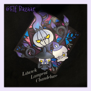 #现货#POKEMON 水晶灯火灵 灯火幽灵 烛光灵 加绒卫衣开衫 同人