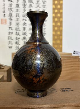 日本回流昭和铜器花瓶，高冈铜器风格