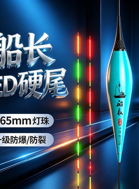 船长高灵敏夜光漂黑坑竞技超细硬尾变色电子漂日夜两用轻口鲫鱼漂