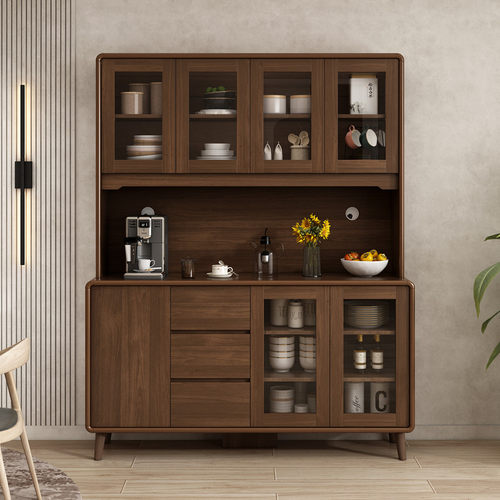 笨笨狗新中式实木框餐边柜