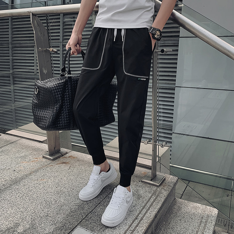 2021夏季速干裤男韩版潮流社会小伙裤子男网红同款运动休闲哈伦裤,男装休闲裤,电商A327