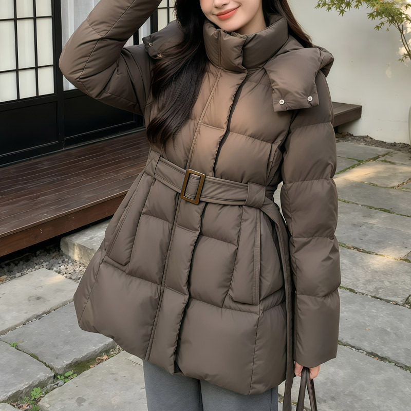 谷纪羽绒服女中款2026年新款韩版宽松加厚小个子冬季鸭绒好看外套