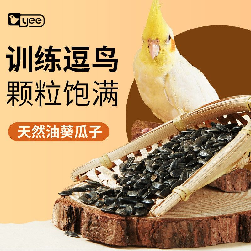 鸟食葵花籽鸟吃奖励的虎皮粮食小yee零食训练鹦鹉玄凤瓜子油葵