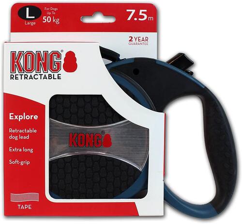 KONG Explore系列狗狗牵引绳自动可伸缩遛狗绳子 大型犬小狗绳子