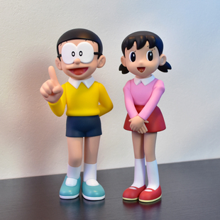 初登场哆啦A梦机器猫野比大雄静香手办摆件玄关家居装饰关节可动