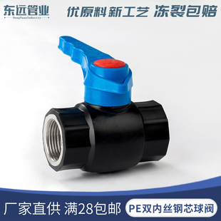 PE内丝球阀 6分63内螺纹钢芯球阀4分1寸双内丝球阀 50pe开关阀门