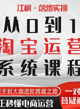 2026江枫电商淘宝开店新手网运营培训教程陪跑指导课程零基础入门