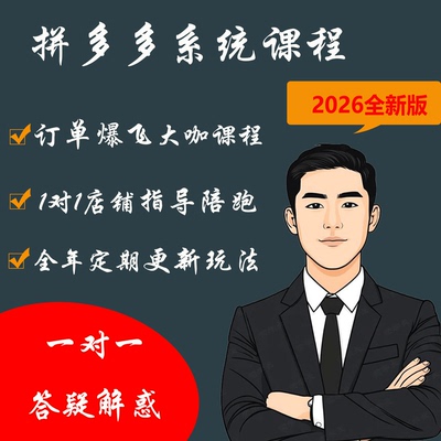 系统教程从0到一进阶网店课程
