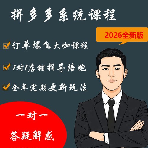 系统教程从0到一进阶网店课程