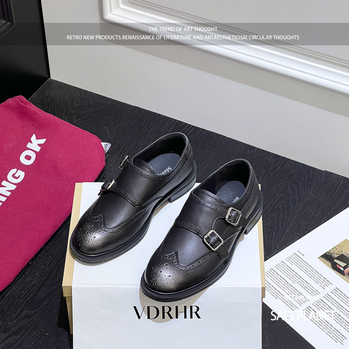 布洛克复古小皮鞋女2026新款春季鞋子百搭黑色单鞋休闲厚底乐福鞋,女鞋,乐福鞋（豆豆鞋）,淘宝优惠券,粉丝福利购,淘宝优惠卷