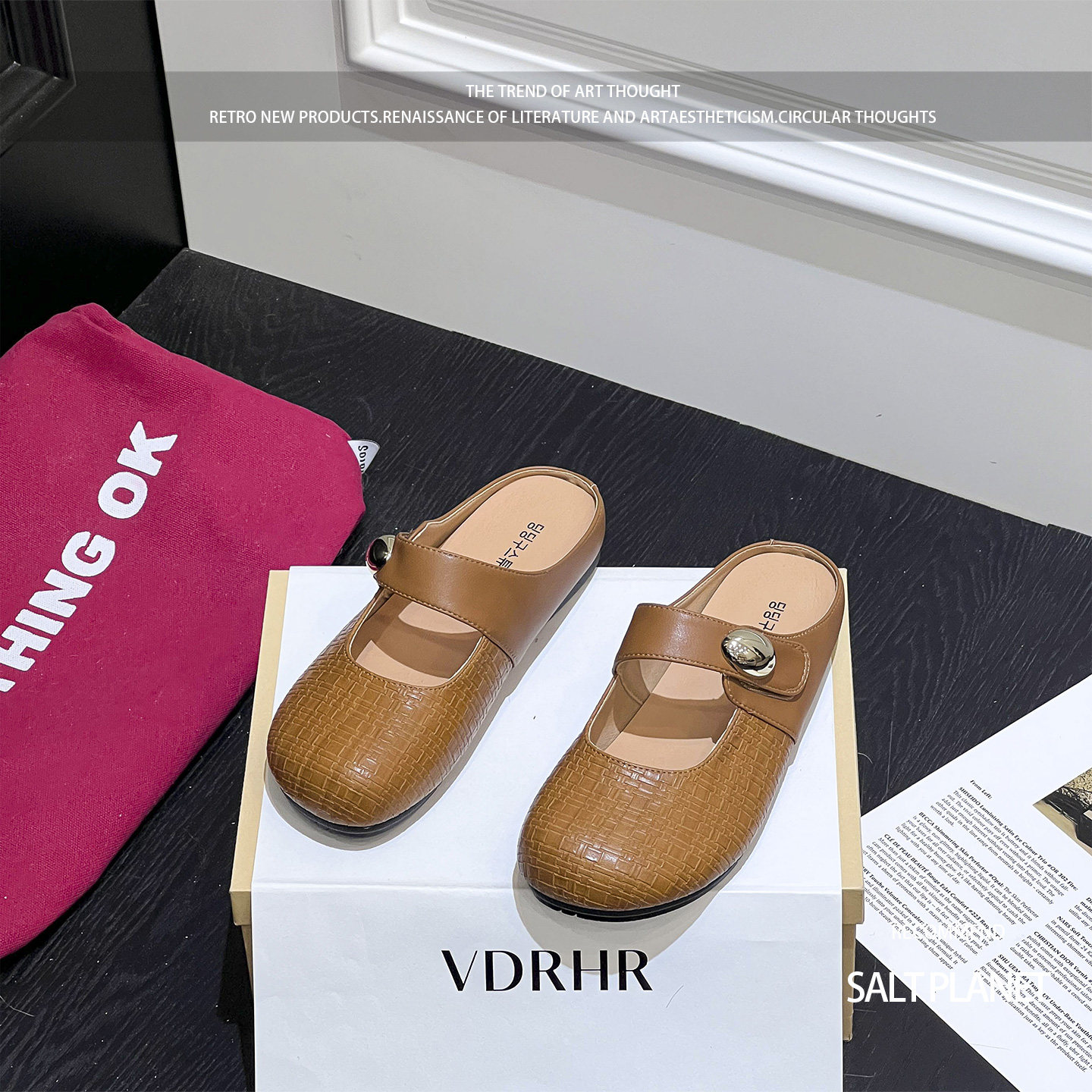 2026早春超好看勃肯鞋休闲风一脚蹬包头拖鞋女外穿内平底配裙绝美,女鞋,包头拖,淘宝优惠券,粉丝福利购,淘宝优惠卷