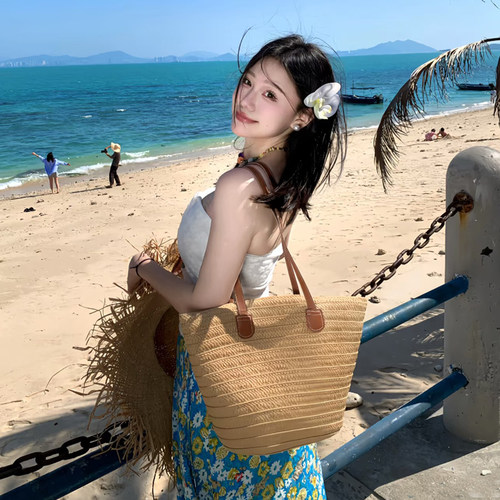 新款草编包女夏季海边度假沙滩包