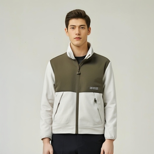 休闲单2025安踏时尚外套男潮流宽松春款152446706ZD茄克梭织立领