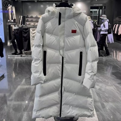 Y安踏ANTA冠军国旗2025男士防风鹅绒长款连帽羽绒服152540915