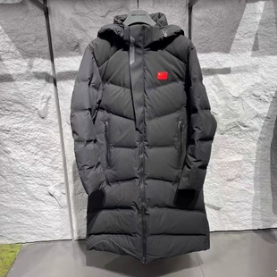 Y安踏ANTA冠军国旗2025男士防风鹅绒长款连帽羽绒服152540915