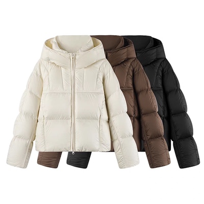 连帽拉链门襟加厚保暖鸭绒羽绒服