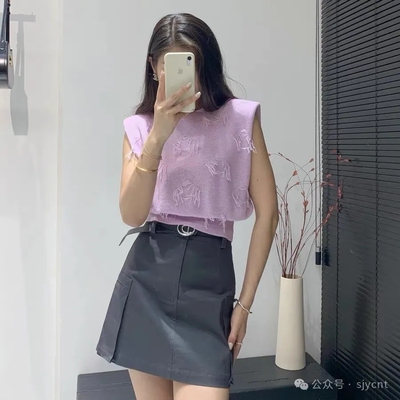 针织马甲 时尚新款圆领套头无袖设计流苏个性百搭款外塔 背心0.21