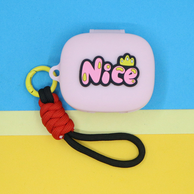 适用Redmi 红米Buds 7S蓝牙耳机保护套6PLAY活力版SE潮酷萌创意小清新英文字手绳挂饰buds5充电仓连体硅胶壳