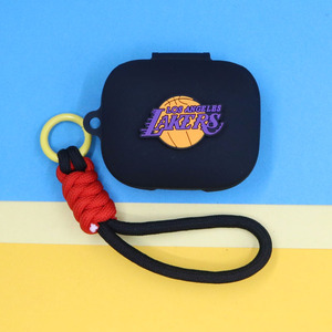 适用QCY AilyBuds E20/E10 MeloBuds N30蓝牙耳机保护套T13 X ANC潮酷湖人勇士独行侠森林狼手绳挂饰硅胶软壳