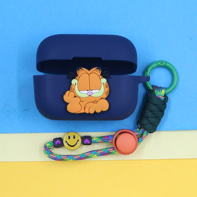 适用声阔AeroClip/C50i开放耳夹式蓝牙耳机保护套可爱萌卡通咖啡猫KT猫蜡笔小新笑脸手绳挂饰连体硅胶软壳