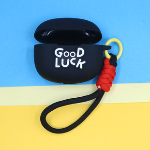 适用OPPO Enco Clip耳夹/air2/3/4/5pro蓝牙耳机保护套2i/3i/R3pro个性简约创意英文字手绳挂饰R4硅胶软壳